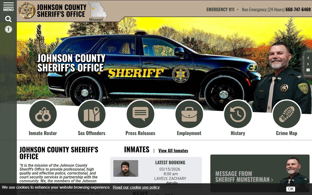 Jackson County Sheriff Independence inmate population resources