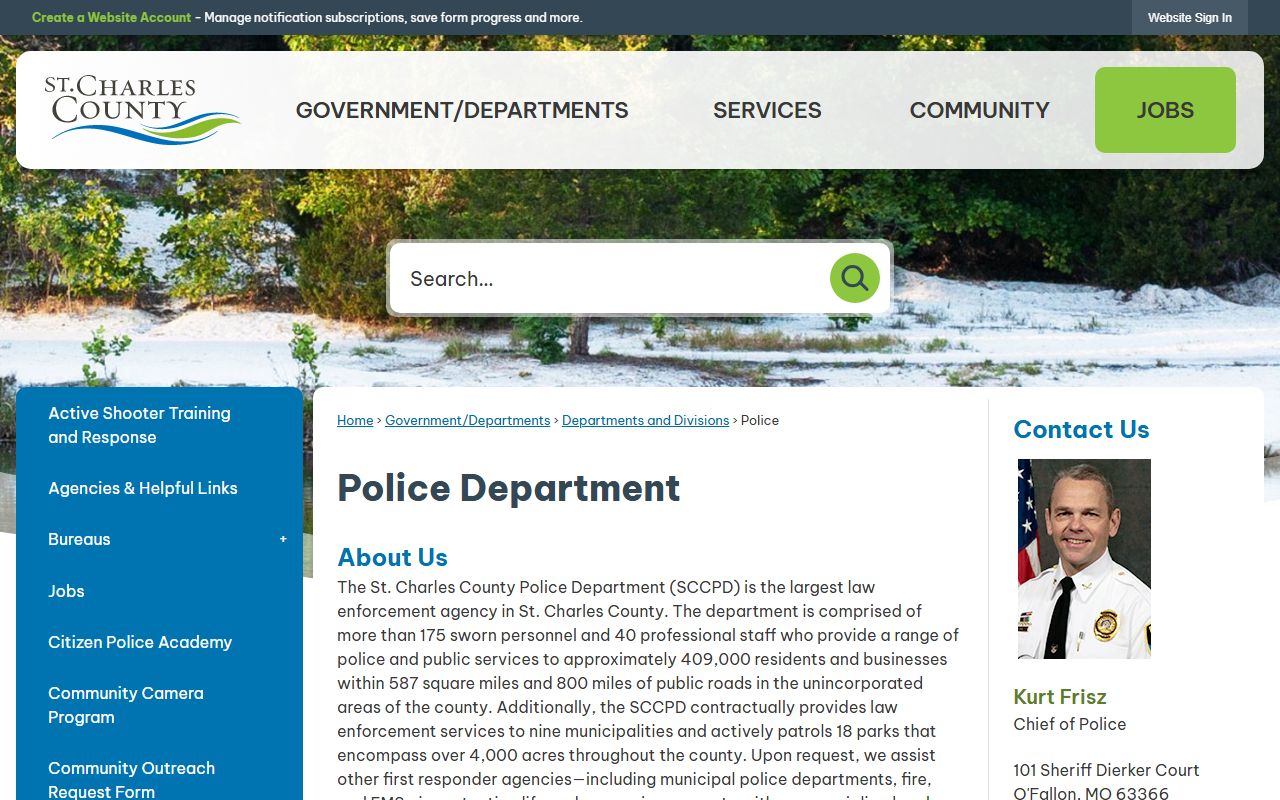 St. Charles County corrections O'Fallon inmate population resources