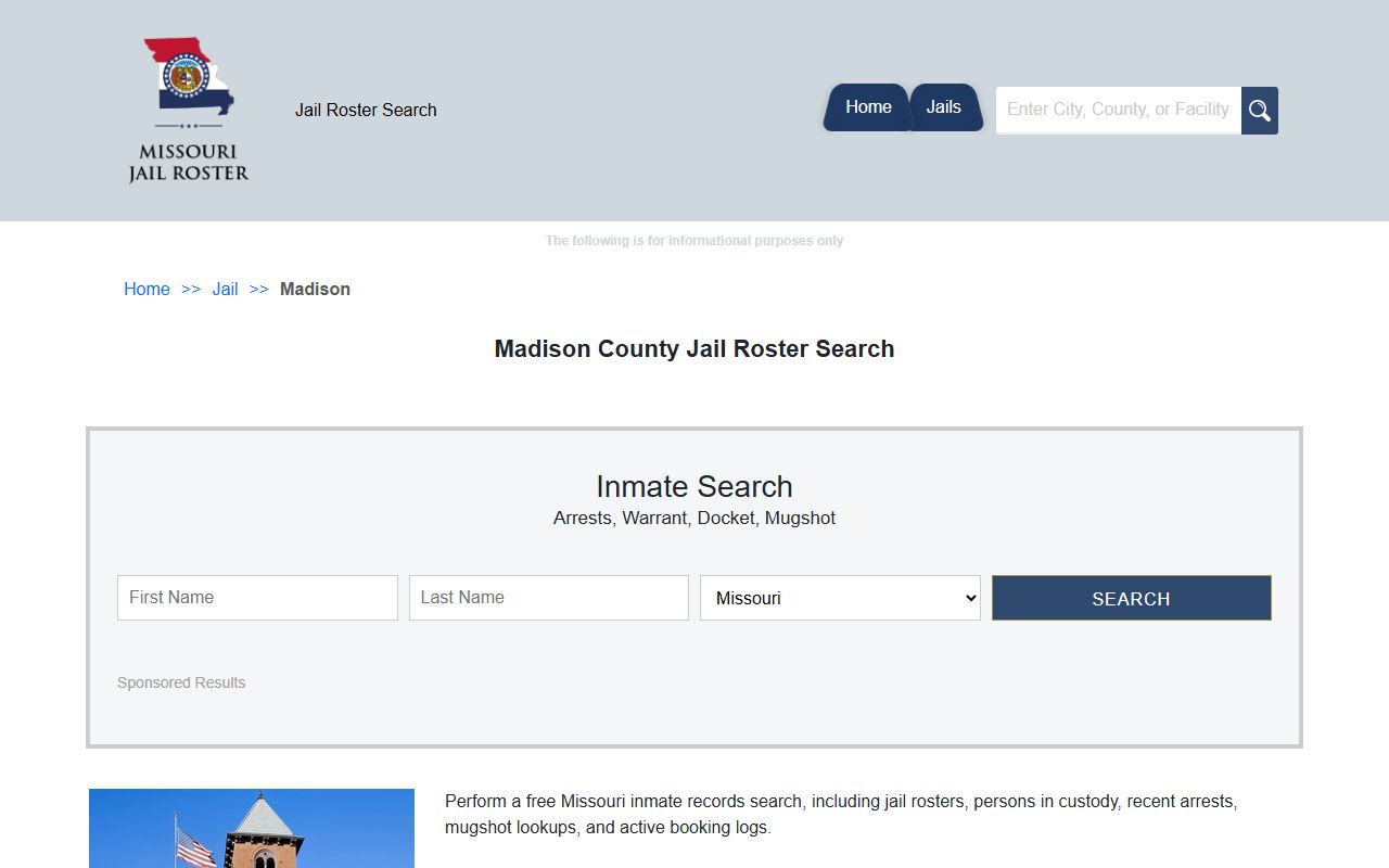 Cedar County Sheriff's Office website for Cedar County inmate population records